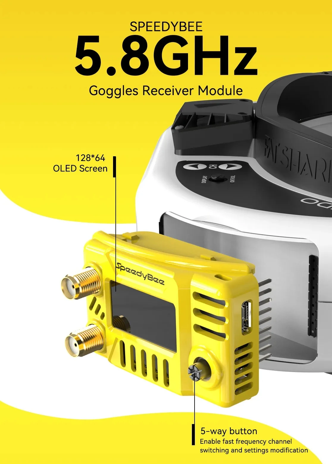 Drone Racing Gate - Modulo Occhiali FPV SpeedyBee 5.8GHz -