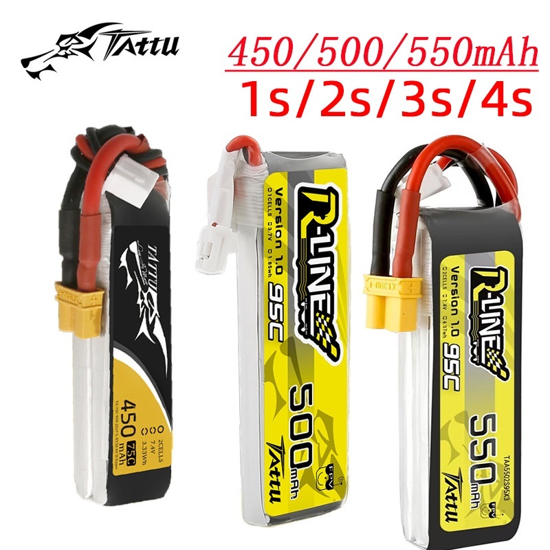 Drone Racing Battery - 3 pezzi NUOVO TATTU 450/500/550mAh 75/95C