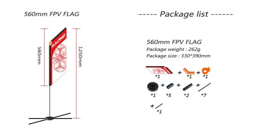 LDARC Cancello da corsa 500mm/ - Drone Racing Flag recensione e prezzo