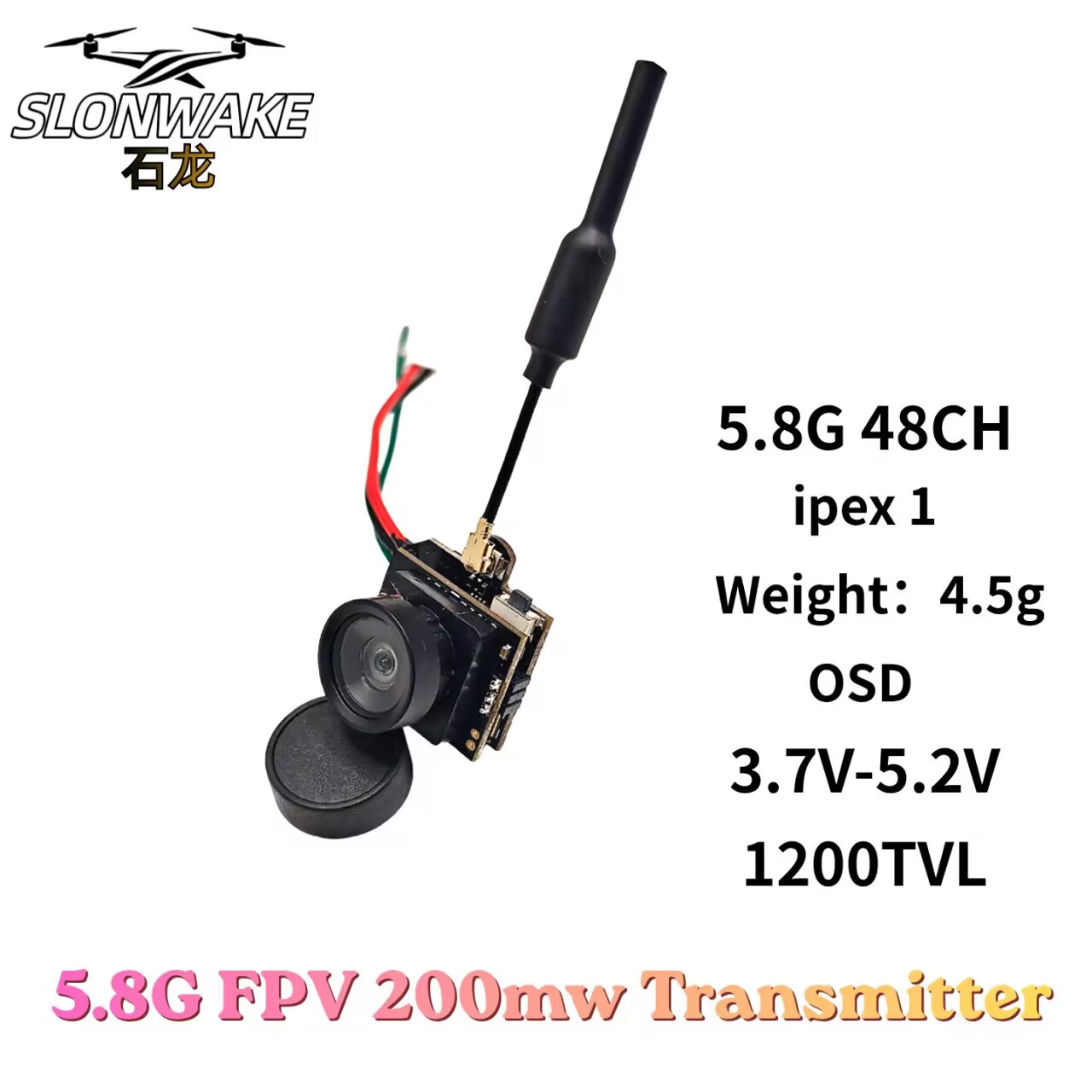 Telecamera SLONWAKE 5.8G per t - Drone Racing Transmitter recensione e prezzo