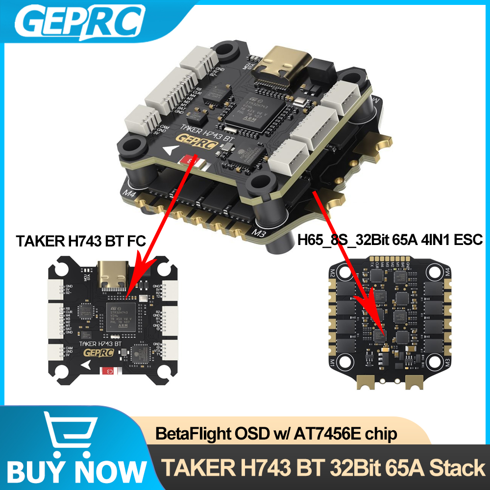 GEPRC TAKER H743 BT 32Bit 65A  - Drone Racing Flight Controller recensione e prezzo